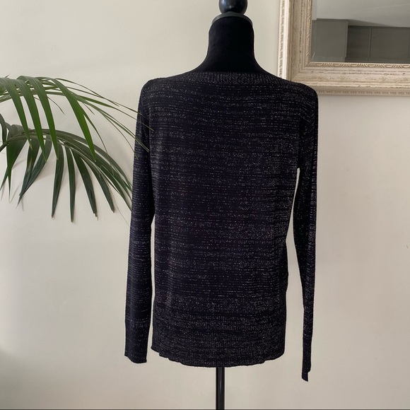 OXXO Black And Silver Long Sleeve Jumper size M - Picture 2 of 6